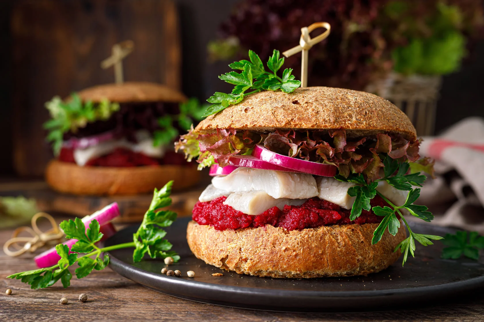 Vegetarischer Burger bei Leckerbiss