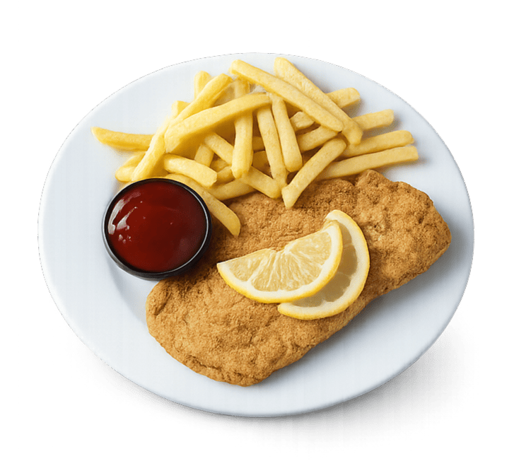 Schnitzel mit Pommes von Leckerbiss